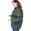 Woman Within Plus Size Zip-Front Quilted Jacket Quilted Lightweight Coat(Black)