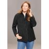 Woman Within Plus Size Zip-Front Quilted Jacket Quilted Lightweight Coat(Black)