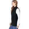 Woman Within Plus Size Zip-Front Quilted Vest Long Lightweight Gilet(Black)