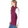 Woman Within Plus Size Zip-Front Quilted Vest Long Lightweight Gilet(Deep Claret)