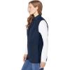 Woman Within Plus Size Zip-Front Quilted Vest Long Lightweight Gilet(Navy)