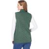 Woman Within Plus Size Zip-Front Quilted Vest Long Lightweight Gilet(Pine)