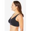 Women’s Plus Size Cotton Comfort Wireless Bra(Black)