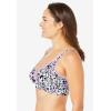 Women’s Plus Size Cotton Comfort Wireless Bra(Caribbean Blue Botanic Floral)