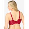 Women’s Plus Size Cotton Comfort Wireless Bra(Classic Red Ditsy Bow)