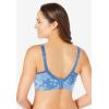Women’s Plus Size Cotton Comfort Wireless Bra(Dusty Indigo Animal Patchwork)