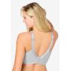 Women’s Plus Size Cotton Comfort Wireless Bra(Heather Grey)