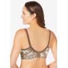 Women’s Plus Size Cotton Comfort Wireless Bra(Mocha Nude Animal)