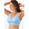 Women’s Plus Size Simply Cool Wireless Bra(Sky Blue)