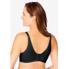 Women’s Plus Size Wireless Back Smoothing Bra(Black)