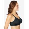 Women’s Plus Size Wireless Back Smoothing Bra(Black)