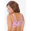 Women’s Plus Size Wireless Back Smoothing Bra(Pink Floral Bloom)