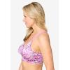 Women’s Plus Size Wireless Back Smoothing Bra(Pretty Orchid Animal)