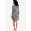 ellos Plus Size Long Sleeve Henley Sleepshirt(Heather Grey Floral)