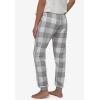 ellos Plus Size Plaid Flannel Sleep Pants(Grey White Plaid)