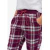 ellos Plus Size Plaid Flannel Sleep Pants(Grey White Plaid)