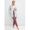 ellos Plus Size Plaid Flannel Sleep Pants(Navy Multi Plaid)