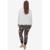 ellos Plus Size Rib Trim Sleep Leggings(Heather Charcoal Star)