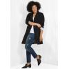 ellos Women’s Plus Size Long Boyfriend Blazer Relaxed Fit Jacket Work & Casual(Black)