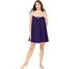 Amoureuse Plus Size Babydoll Ruffle Gown(Dark Grape)