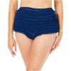 Amoureuse Plus Size Nylon Mesh Rumba Boy Short(Evening Blue)
