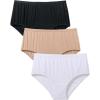 Comfort Choice Plus Size 3-Pack Odor Control Brief(Neutral Pack)