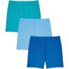 Comfort Choice Plus Size Cotton Bloomer 3-Pack(Vibrant Blue Pack)