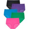 Comfort Choice Plus Size Cotton Brief 5-Pack(Bright Pack)