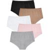 Comfort Choice Plus Size Full Coverage Stretch Cotton Brief 5-Pack(Basic Pack)