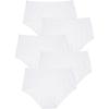 Comfort Choice Plus Size Full Coverage Stretch Cotton Brief 5-Pack(White Pack)