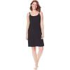 Comfort Choice Plus Size Full Microfiber Slip(Black)