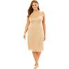 Comfort Choice Plus Size Full Slip Double Skirted(Nude)