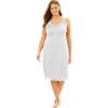Comfort Choice Plus Size Full Slip Double Skirted(White)
