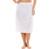 Comfort Choice Plus Size Half Slip 28″ 2-Pack(White)