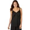 Comfort Choice Plus Size Lace Trim Camisole(Black)