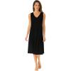 Comfort Choice Plus Size Lace-Trim Slip(Black)