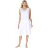 Comfort Choice Plus Size Lace-Trim Slip(White)
