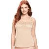 Comfort Choice Plus Size Silky Lace-Trimmed Camisole(Nude)