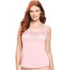 Comfort Choice Plus Size Silky Lace-Trimmed Camisole(Shell Pink)