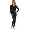 Comfort Choice Plus Size Thermal Crewneck Long-Sleeve Top(Black)