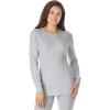 Comfort Choice Plus Size Thermal Crewneck Long-Sleeve Top(Heather Grey)
