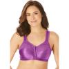 Comfort Choice Women’s Plus Size Easy Enhancer Front-Close Wireless Bra(Fresh Berry)