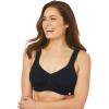 Comfort Choice Women’s Plus Size Out Wire Bra(Black)