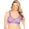 Comfort Choice Women’s Plus Size Out Wire Bra(Plum Burst Shadow)