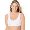 Comfort Choice Women’s Plus Size Out Wire Bra(White)