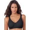 Comfort Choice Women’s Plus Size Petal Boost Underwire Bra(Black)