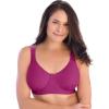 Comfort Choice Women’s Plus Size Petal Boost Underwire Bra(Raspberry)