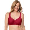 Comfort Choice Women’s Plus Size Underwire Microfiber T-Shirt Bra(Pomegranate)