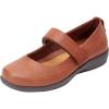 Comfortview Women’s Wide Width The Carla Mary Jane Flat(Brown)