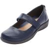 Comfortview Women’s Wide Width The Carla Mary Jane Flat(Navy)